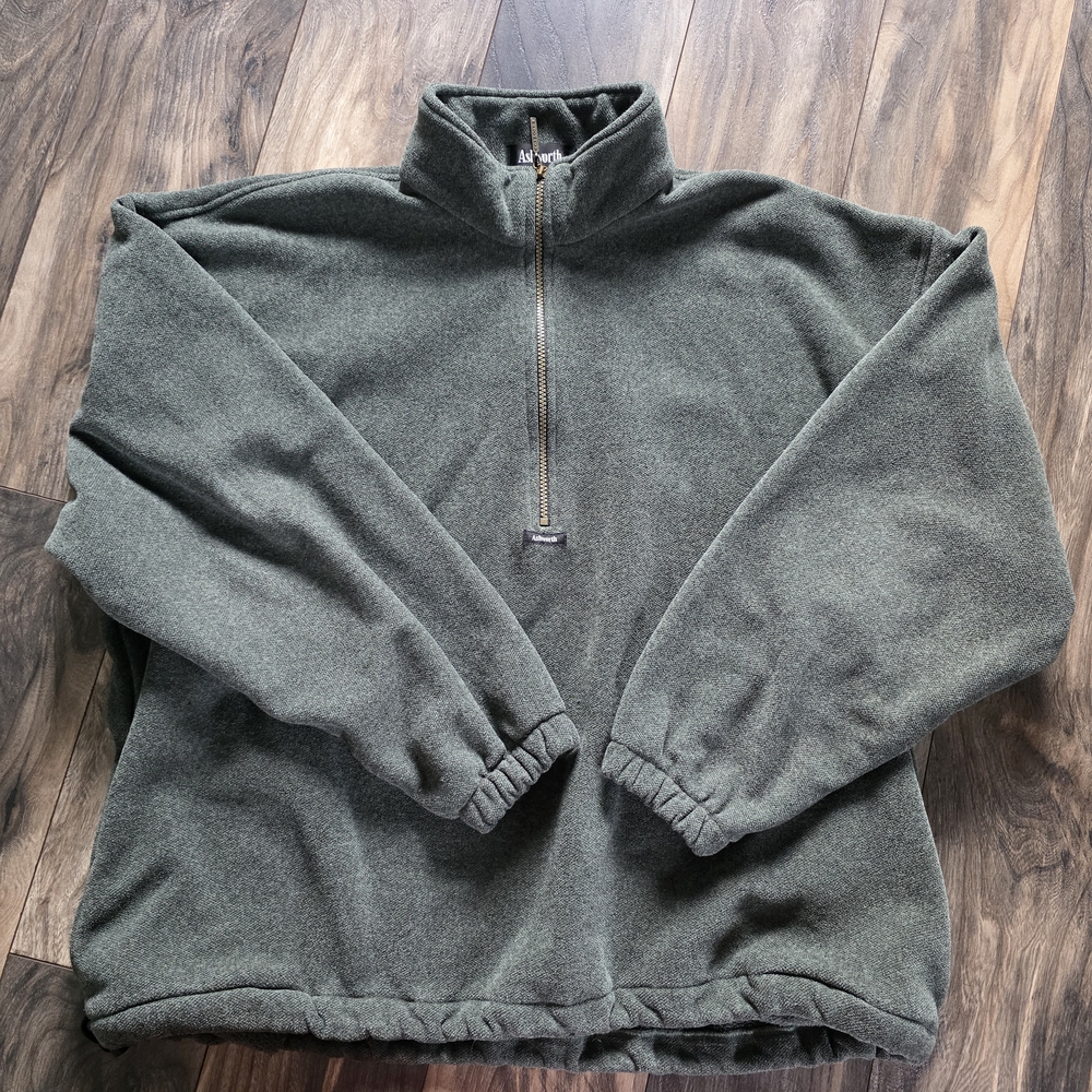 Ashworth Olive Zip-Up Sweater